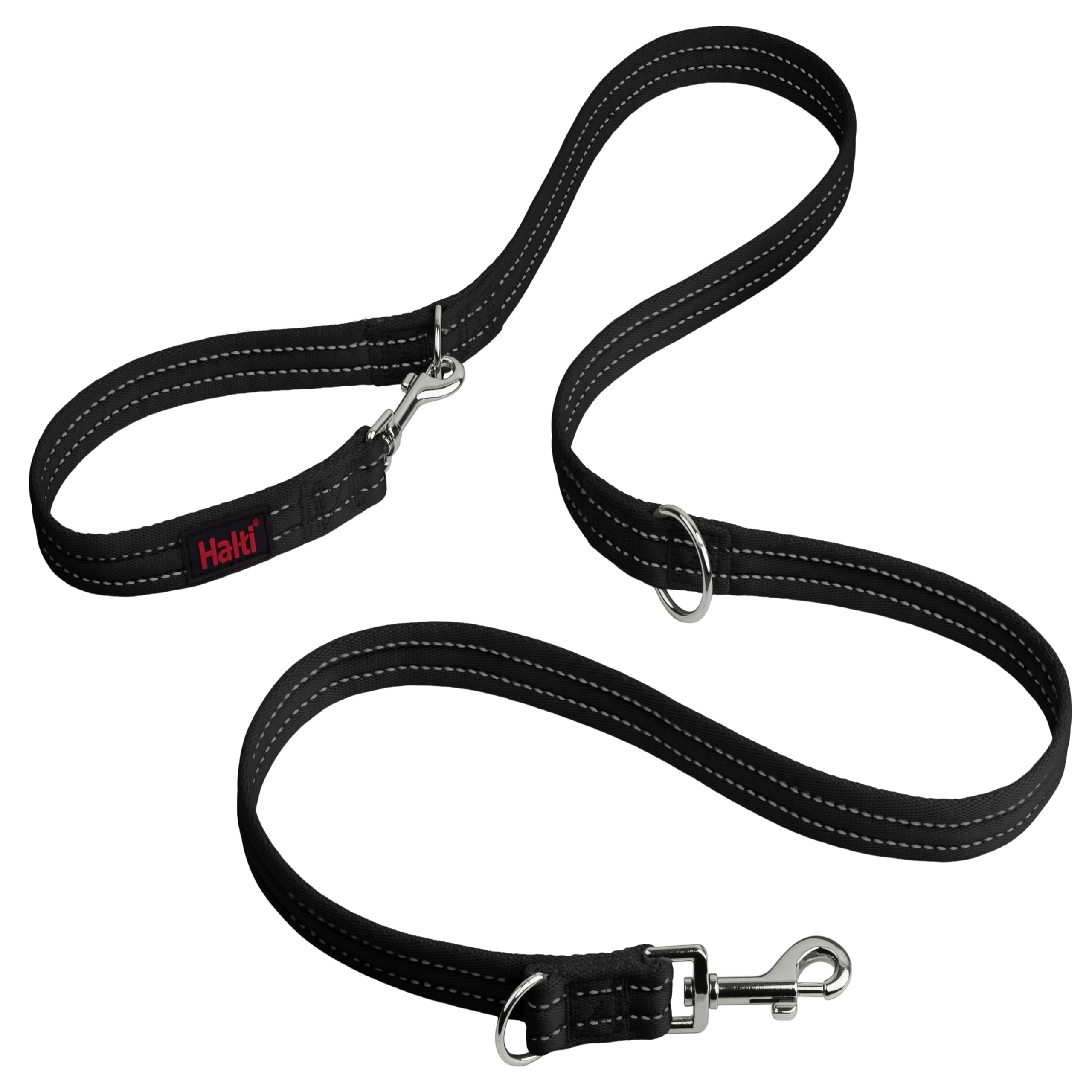 Halti Training Leash - Double-Ended Dog Leash for No-Pull Training, Size Large, Black, 2m