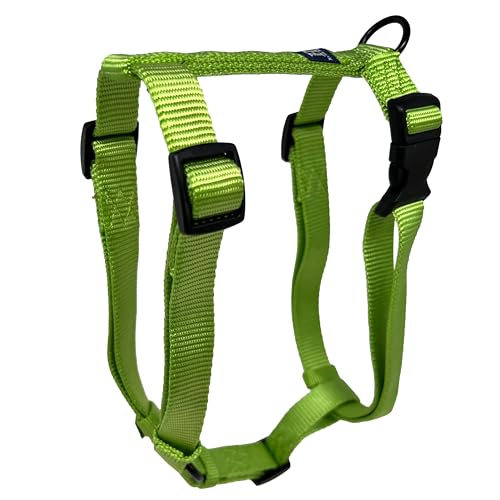 Hamilton Adjustable Nylon Dog Harness - Lime Green, Extra Small for Puppies and Small Dogs