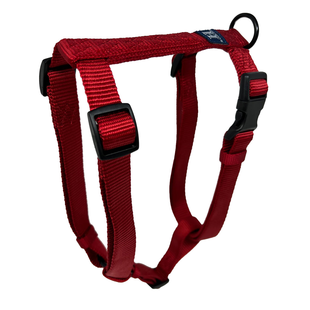 Hamilton Adjustable Nylon Dog Harness - Red, Size Small (5/8" x 12-20") for Puppies and Small Breeds