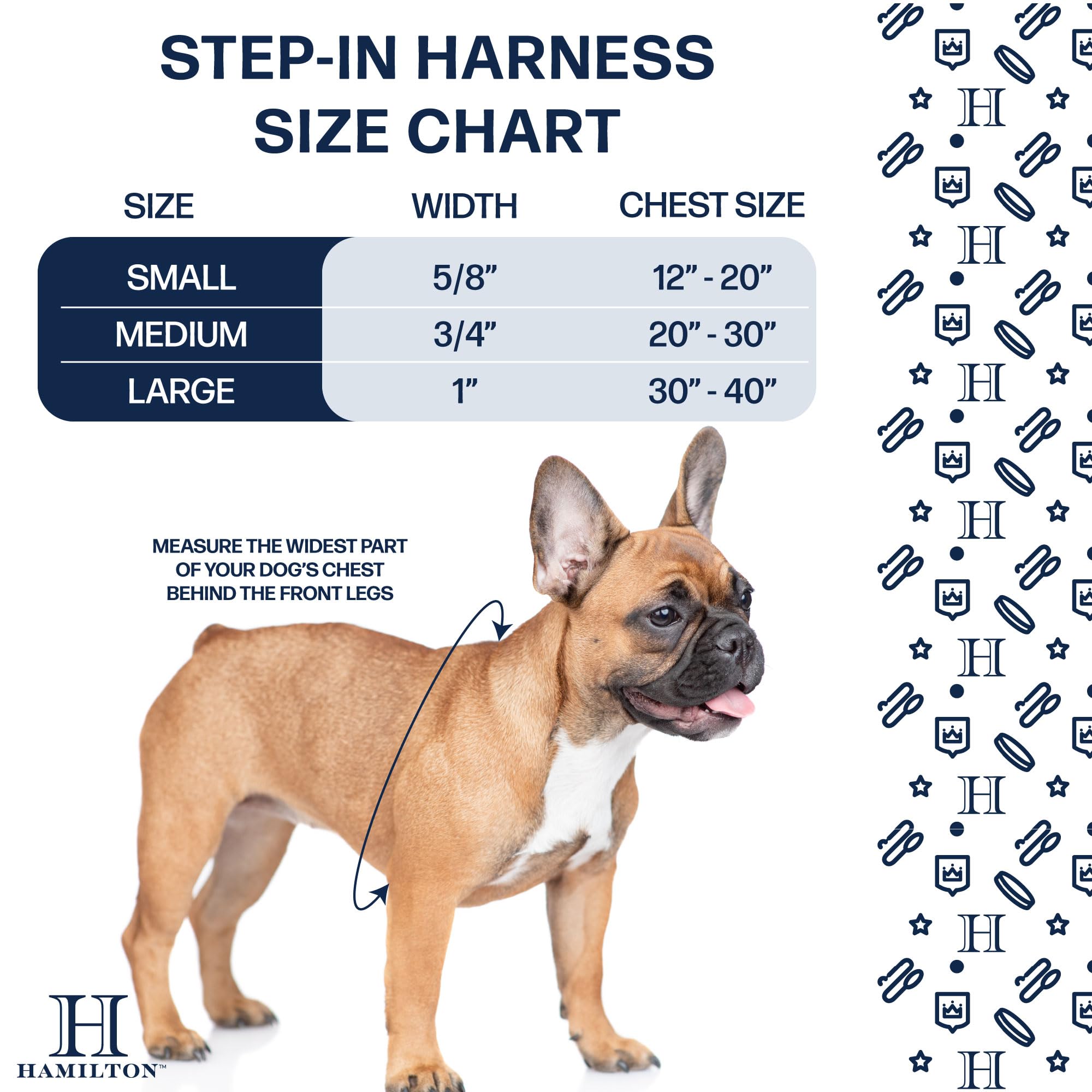 Hamilton Adjustable Nylon Dog Harness - Red, Size Small (5/8" x 12-20") for Puppies and Small Breeds