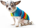 Handmade Dog Poncho from Authentic Mexican Blanket – Blue, XXS for Small Dogs