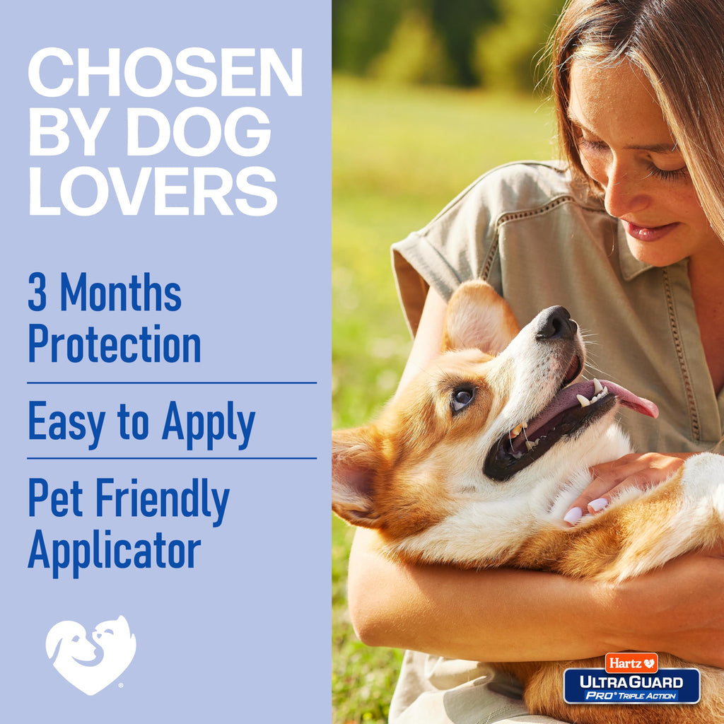 Hartz UltraGuard Pro Flea & Tick Topical Treatment for Large Dogs (61-150 lbs) - 3 Month Supply