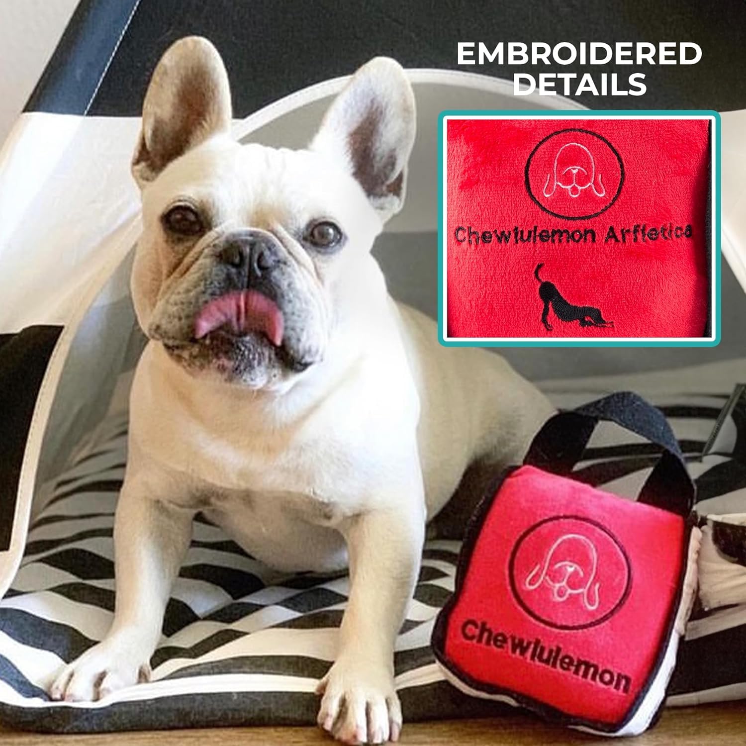 Haute Diggity Dog Chewlulemon Tote Plush Dog Toy – Parody Design with Squeaker, Machine Washable