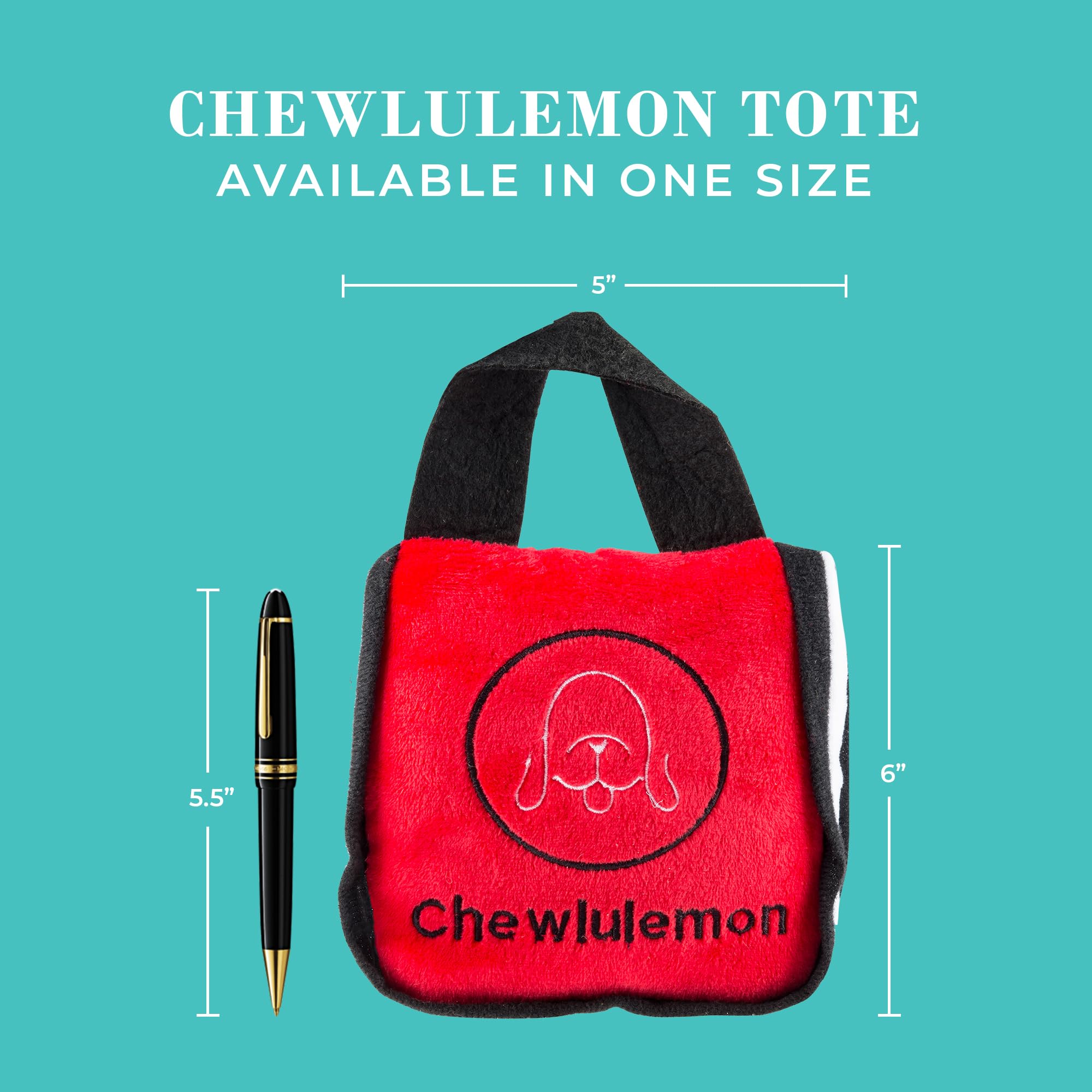 Haute Diggity Dog Chewlulemon Tote Plush Dog Toy – Parody Design with Squeaker, Machine Washable