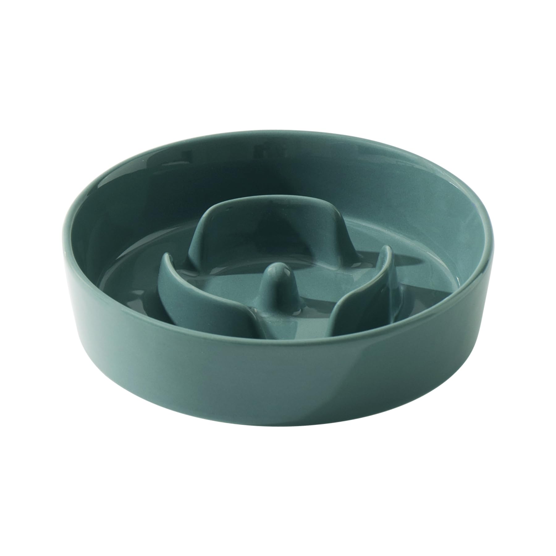 Havniva Ceramic Slow Feeder Dog Bowl - 0.9 Cup, 6.1 Inch, Non-Slip, Anti-Gulping for Small Breeds