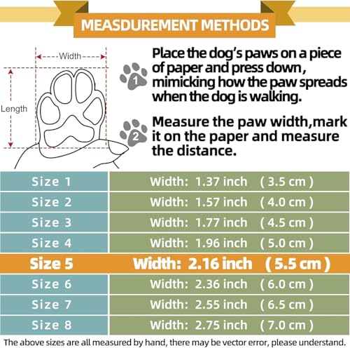 Hcpet Dog Boots Size 5 for Large Dogs – Breathable Nylon Paw Protectors for Hiking, Snow, and Hot Pavement