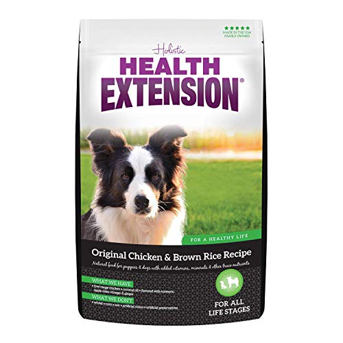 Health Extension Original Chicken & Brown Rice Dry Dog Food – Protein-Packed with Probiotics & Superfoods, 4 lb