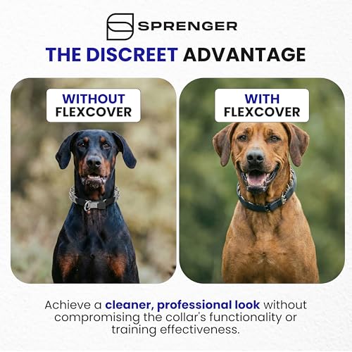 Herm Sprenger FLEXCOVER Prong Collar Cover (Black) – Cut-to-Fit TPE Sleeve for Ultra-Plus Training Collars, Sold as Pair