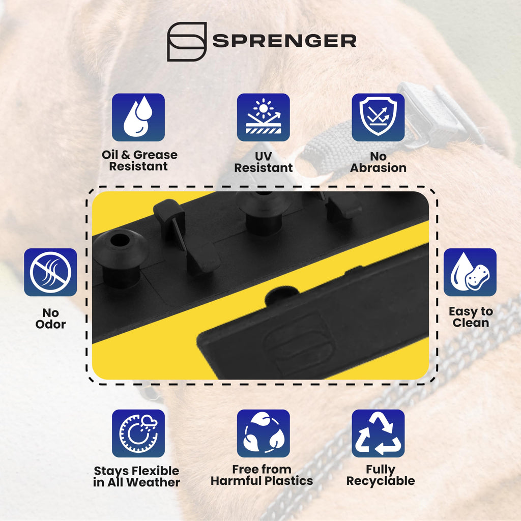 Herm Sprenger FLEXCOVER Prong Collar Cover (Black) – Cut-to-Fit TPE Sleeve for Ultra-Plus Training Collars, Sold as Pair