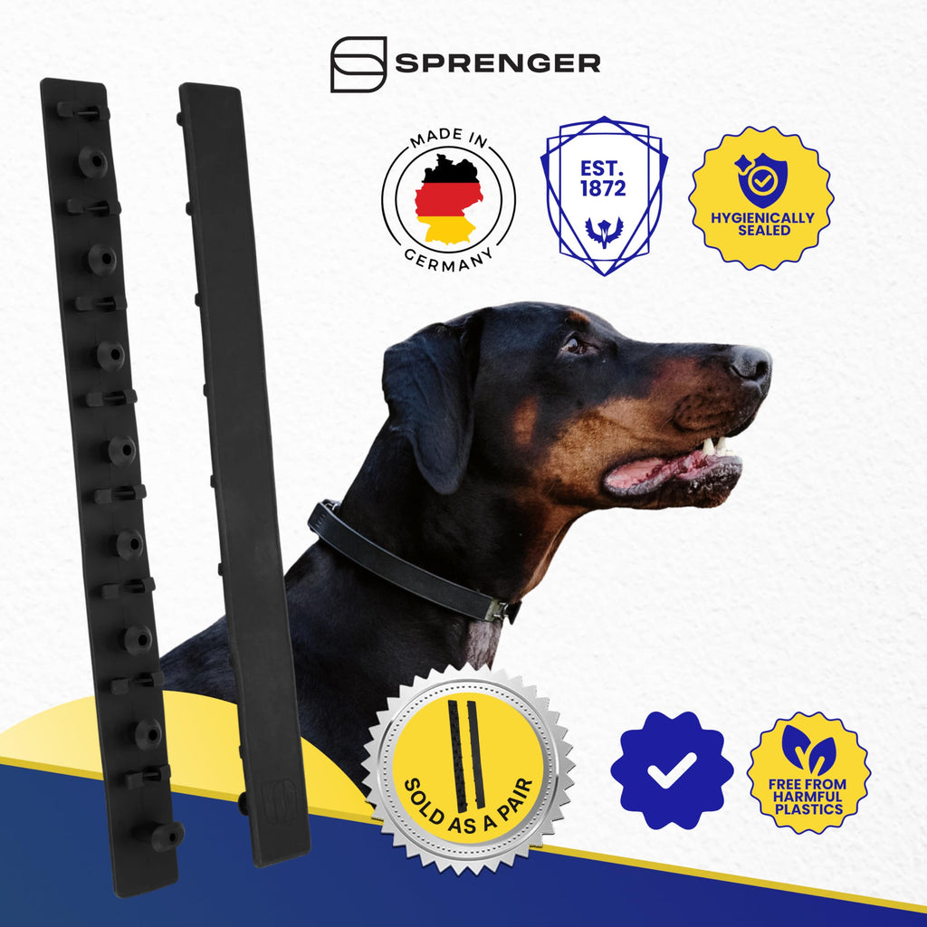 Herm Sprenger FLEXCOVER Prong Collar Cover (Black) – Cut-to-Fit TPE Sleeve for Ultra-Plus Training Collars, Sold as Pair