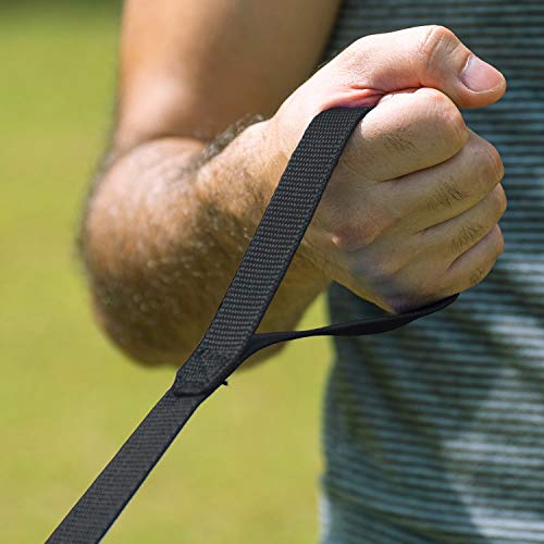 Hi Kiss 100ft Nylon Dog Training Lead - Long Recall Leash for Obedience, Outdoor Play - Black