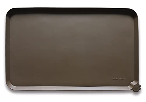 Hoki Found Silicone Pet Feeding Mat – Non-Slip, Waterproof, 19x12 Inches, Coffee