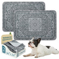 Homimp Reusable Dog Pee Pads 2-Pack (24"x36") – Washable, Waterproof, Non-Slip Training Mat for Puppies, Whelping, Crate & Couch – Grey