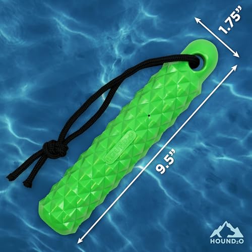 Hound2O Rope Bumper Floating Dog Toy with Squeaker – Bright Green Fetch Toy