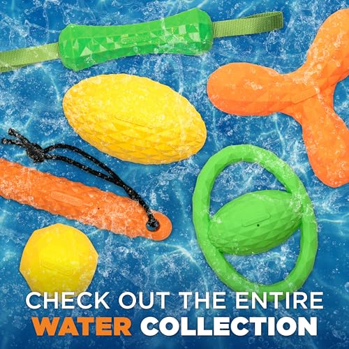 Hound2O Rope Bumper Floating Dog Toy with Squeaker – Bright Green Fetch Toy