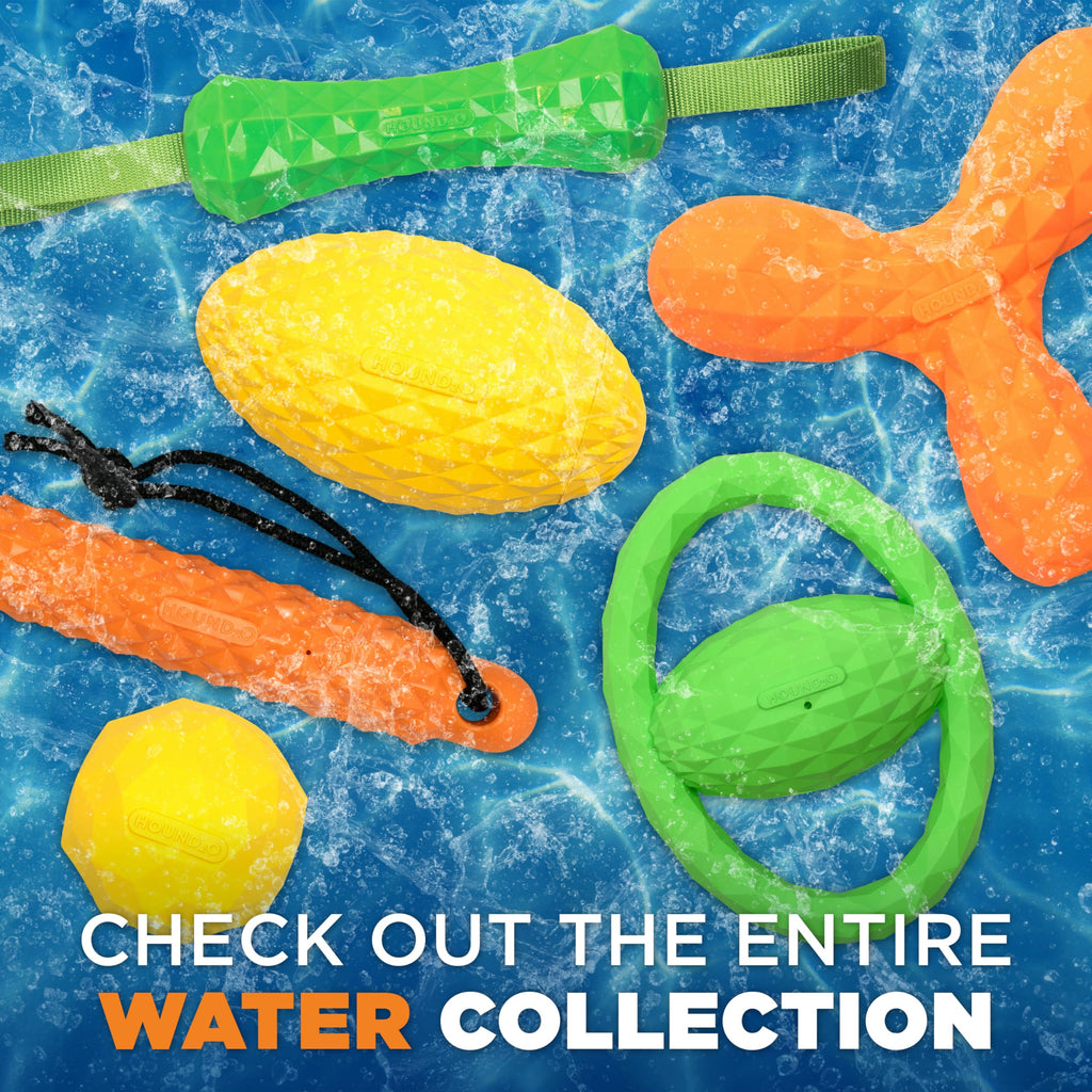 Hound2O Rope Bumper Floating Dog Toy with Squeaker – Bright Green Fetch Toy