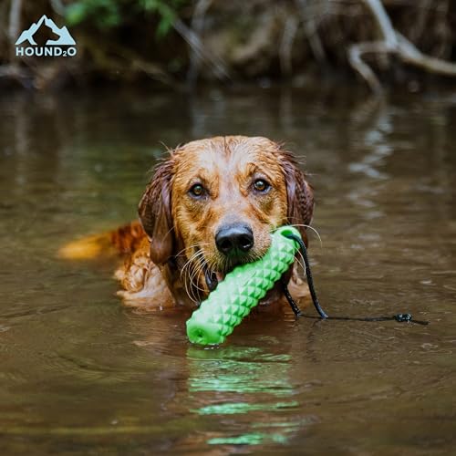 Hound2O Rope Bumper Floating Dog Toy with Squeaker – Bright Green Fetch Toy