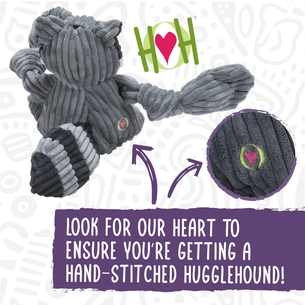 HuggleHounds Knottie Plush Dog Toy - Pink Monkey, Small - Squeaky Toy with 5 Squeakers for Small to Large Dogs