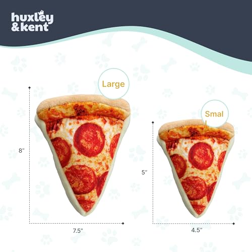 Huxley & Kent Pup-eroni Pizza Large Plush Dog Toy with Squeaker & Crinkle – Machine Washable