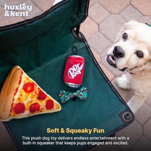 Huxley & Kent Pup-eroni Pizza Large Plush Dog Toy with Squeaker & Crinkle – Machine Washable
