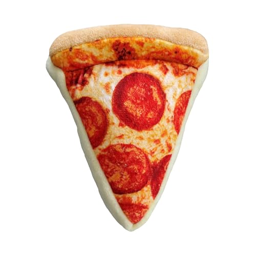 Huxley & Kent Pup-eroni Pizza Large Plush Dog Toy with Squeaker & Crinkle – Machine Washable