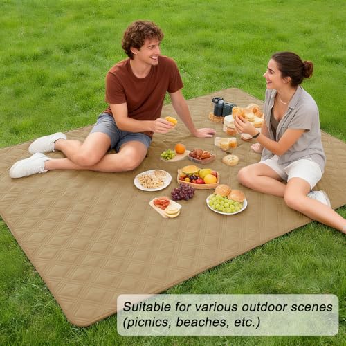 hyha Waterproof Dog Blanket 30x70 - Reversible Pet Bed Blanket & Sofa Cover, Camel/Beige