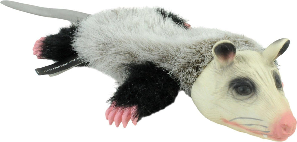 Hyper Pet Real Skinz Opossum Plush Dog Toy – Stuffing-Free with Two Squeakers