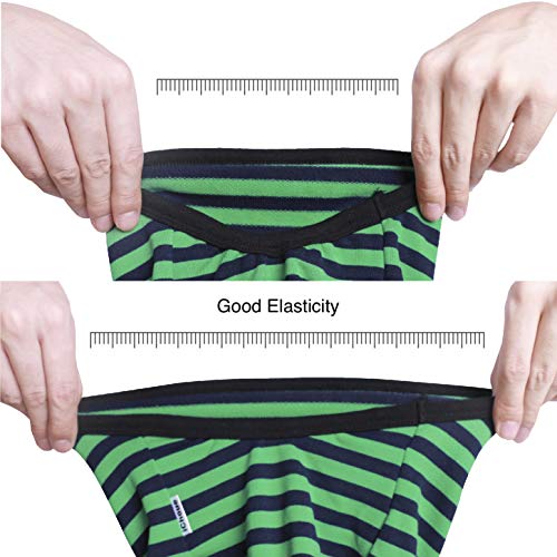 iChoue Striped Cotton Dog T-Shirt for Barrel Chest Breeds - XLarge Green Black Stripes