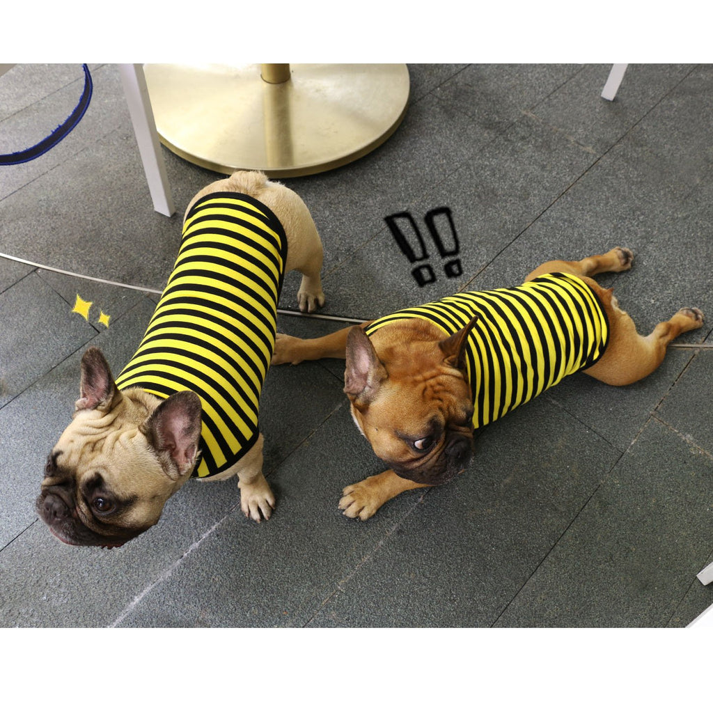 iChoue XX-Large Striped Dog T-Shirt – Breathable Cotton Tank Top for Barrel Chest Breeds