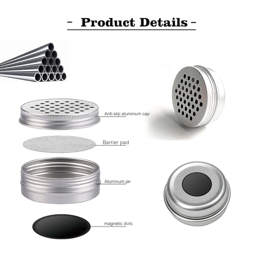 INNOYUMLIN Dog Scent Work Training Kit – 6 Aluminum Tins with Magnetic Dots, 4 Scent Starter Jars, and Tweezers for Nose Work Games
