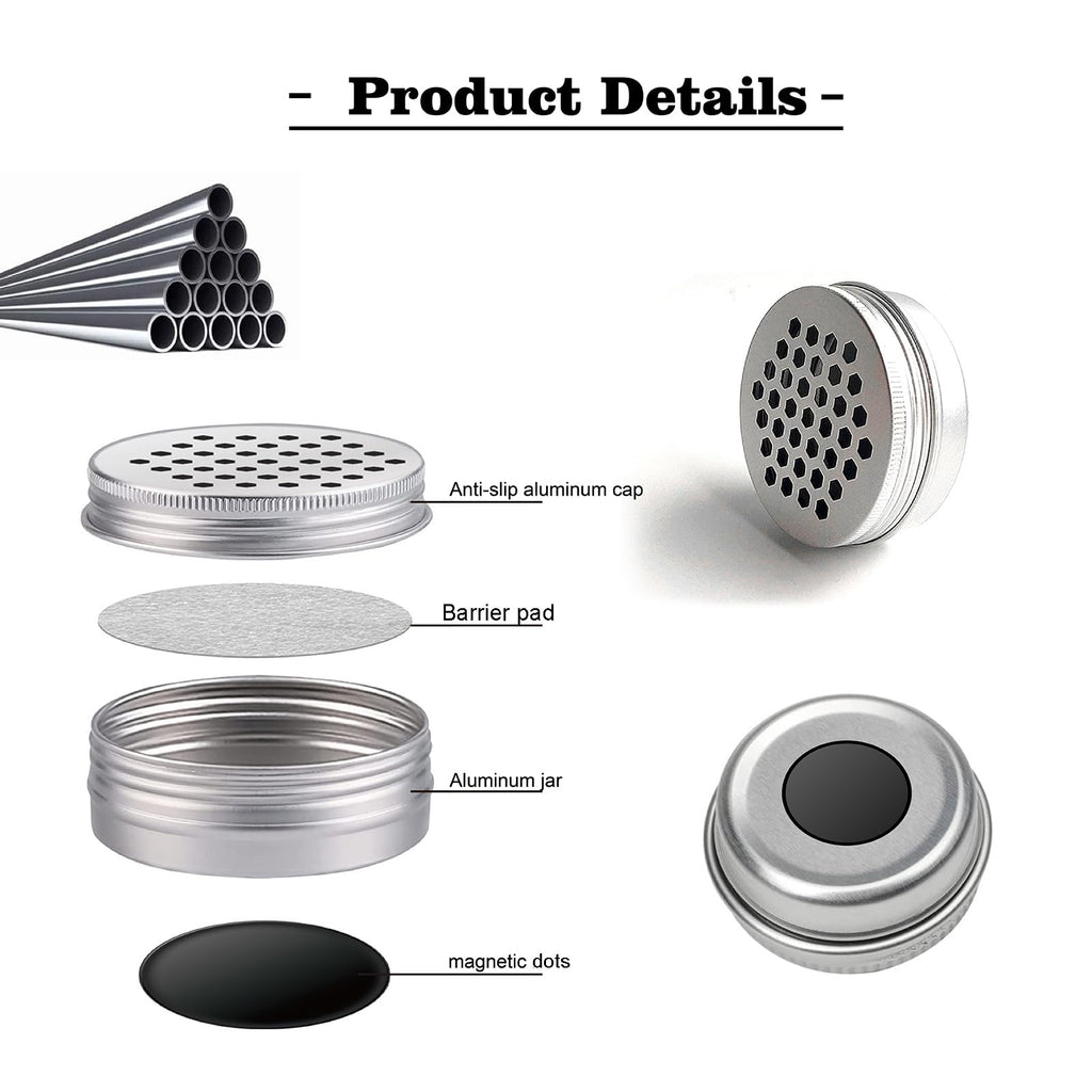 INNOYUMLIN Dog Scent Work Training Kit – 6 Aluminum Tins with Magnetic Dots, 4 Scent Starter Jars, and Tweezers for Nose Work Games