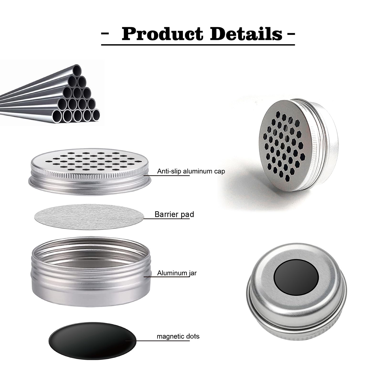 INNOYUMLIN Dog Scent Work Training Kit – 6 Aluminum Tins with Magnetic Dots, 4 Scent Starter Jars, and Tweezers for Nose Work Games