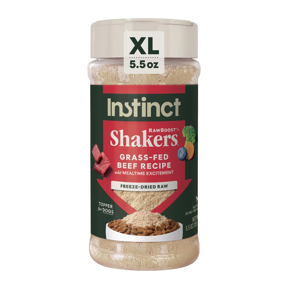 Instinct RawBoost Shakers Beef Freeze-Dried Dog Food Topper – 5.5 oz