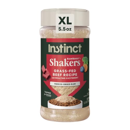 Instinct RawBoost Shakers Beef Freeze-Dried Dog Food Topper – 5.5 oz