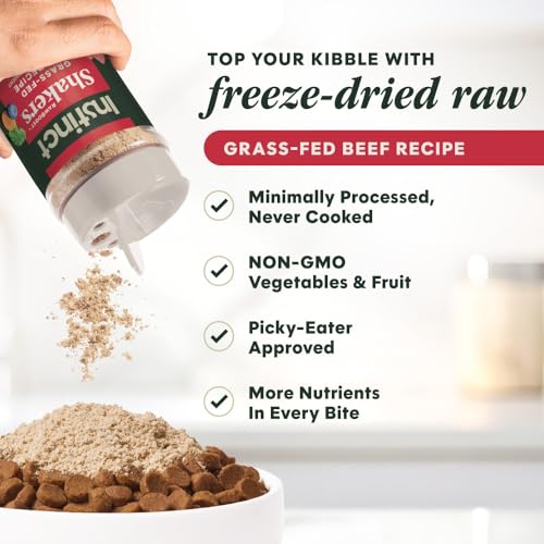 Instinct RawBoost Shakers Beef Freeze-Dried Dog Food Topper – 5.5 oz