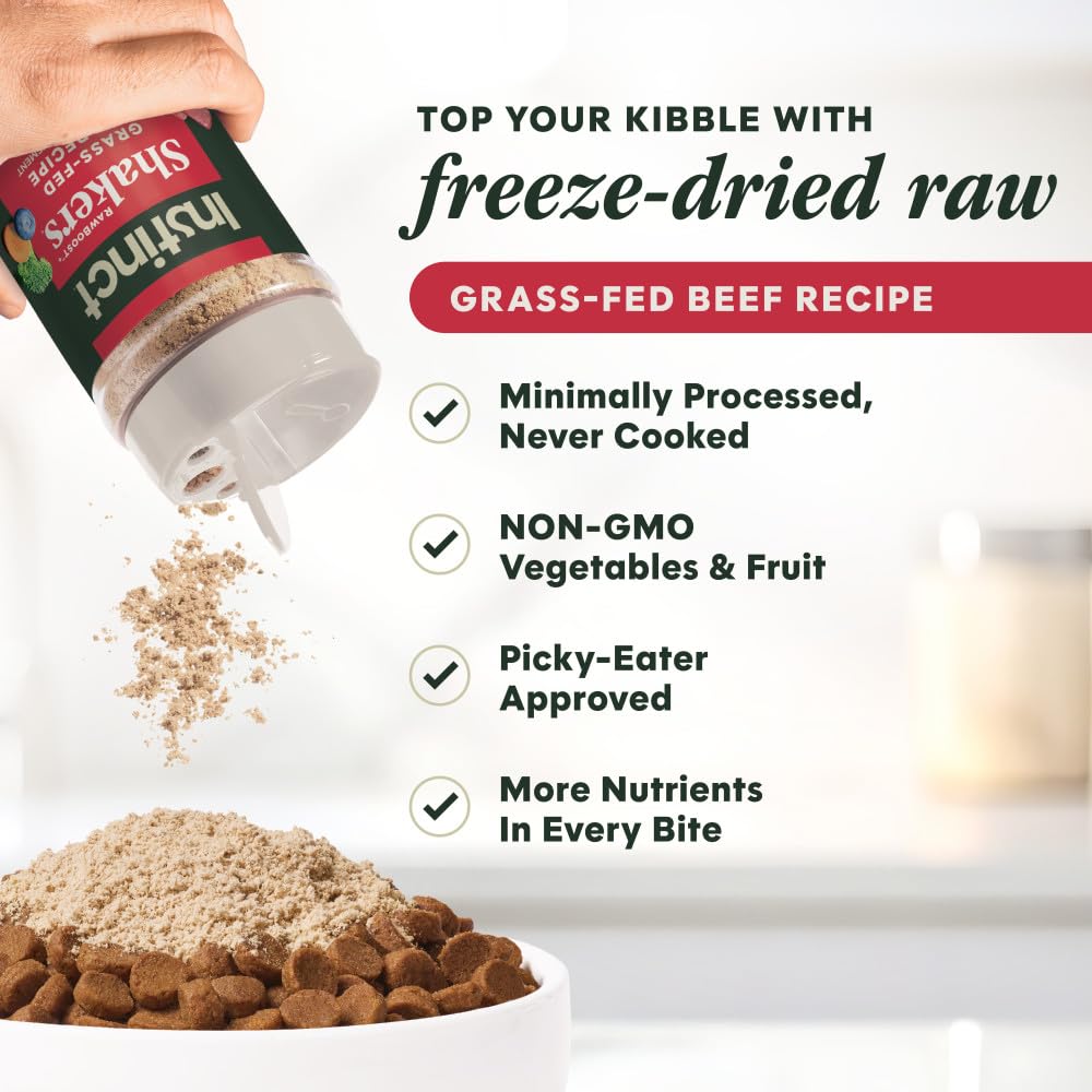 Instinct RawBoost Shakers Beef Freeze-Dried Dog Food Topper – 5.5 oz