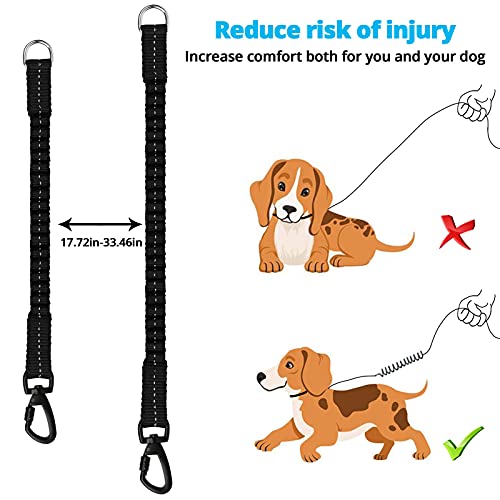 jenico 15ft Heavy Duty Dog Leash with Reflective Bungee & Swivel Hook - Blue