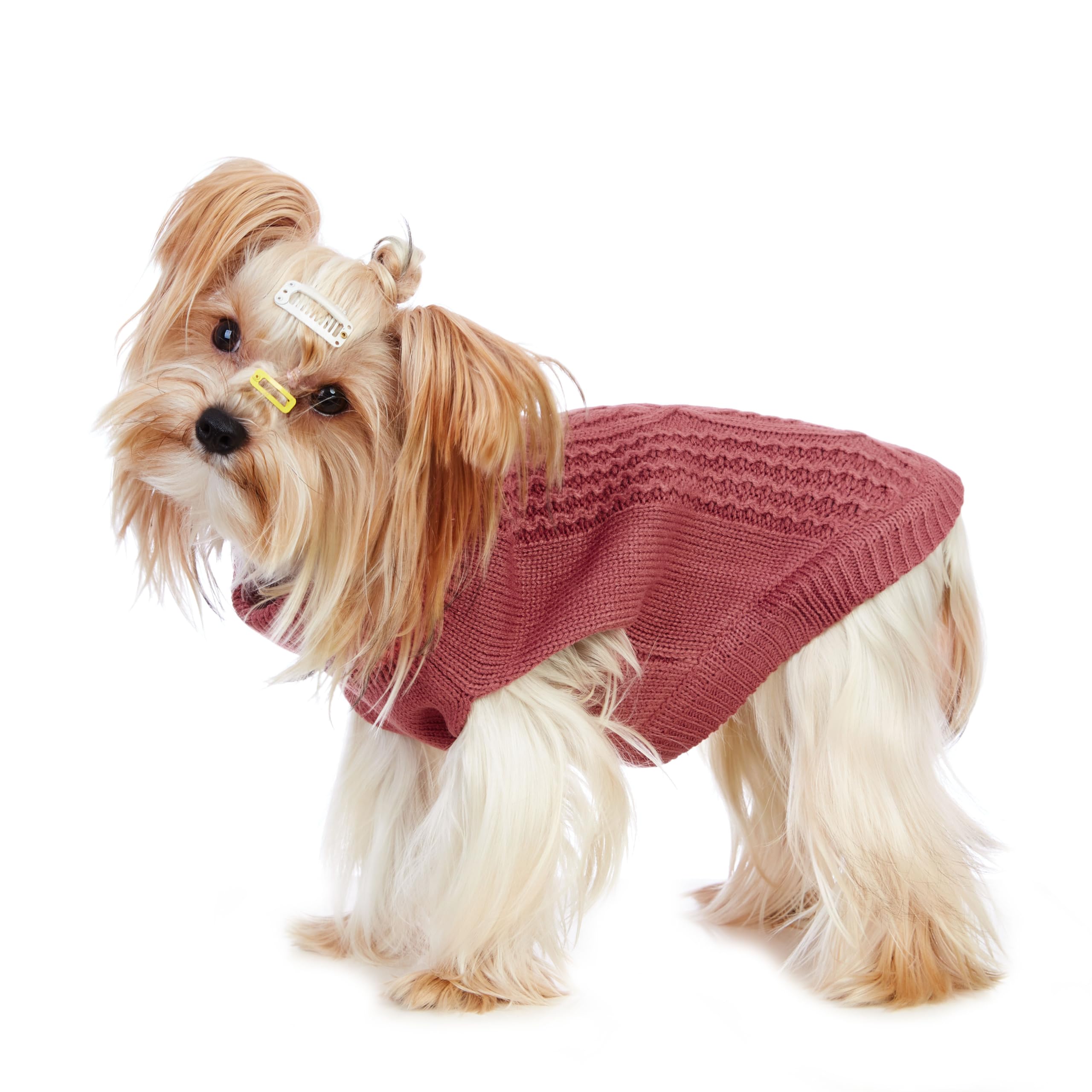 Jnancun Stretchy Cat Sweater - Maple Leaf Red, Medium - 17 Colors, 6 Sizes