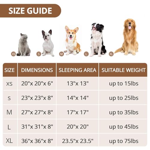 JOLLYVOGUE 23-Inch Calming Donut Dog Bed – Washable Faux Fur, Anti-Slip for Small Dogs Up to 25 lbs (Smoke Pink)