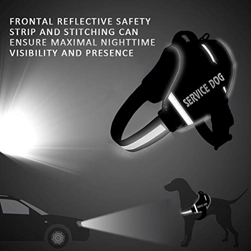 JSXD No-Pull Dog Harness – Adjustable Reflective Vest with Handle for Small, Medium, Large Dogs (Grey, Size L)