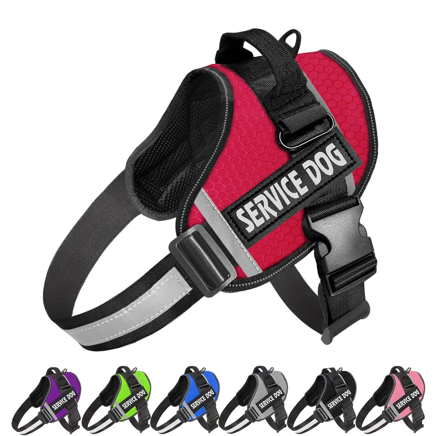 JSXD No-Pull Dog Harness with Handle and Reflective Straps for Small to Large Dogs