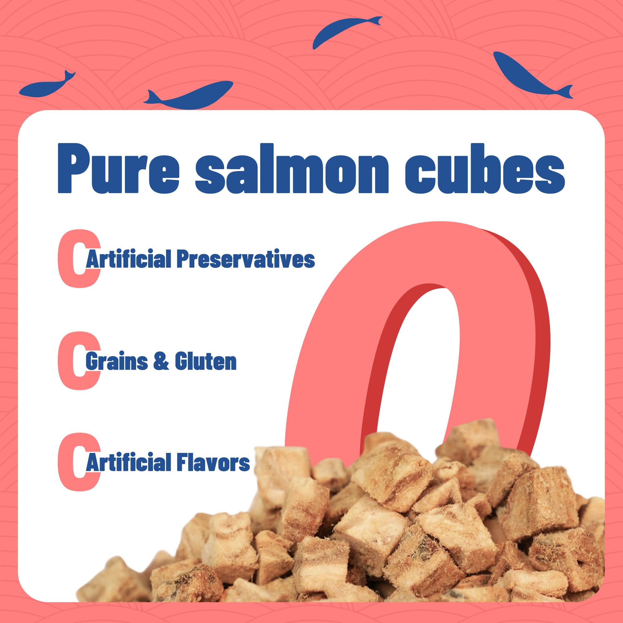 Just Try Freeze-Dried Salmon Treats for Dogs & Cats – 6.7 oz, Single Ingredient, High Protein