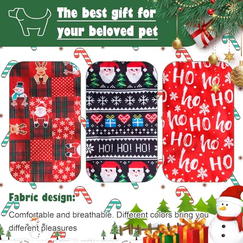 KATOLK 6-Pack Christmas Dog Shirts for Small Dogs & Cats - Soft Breathable Pet T-Shirts with Snowman Santa Reindeer Prints