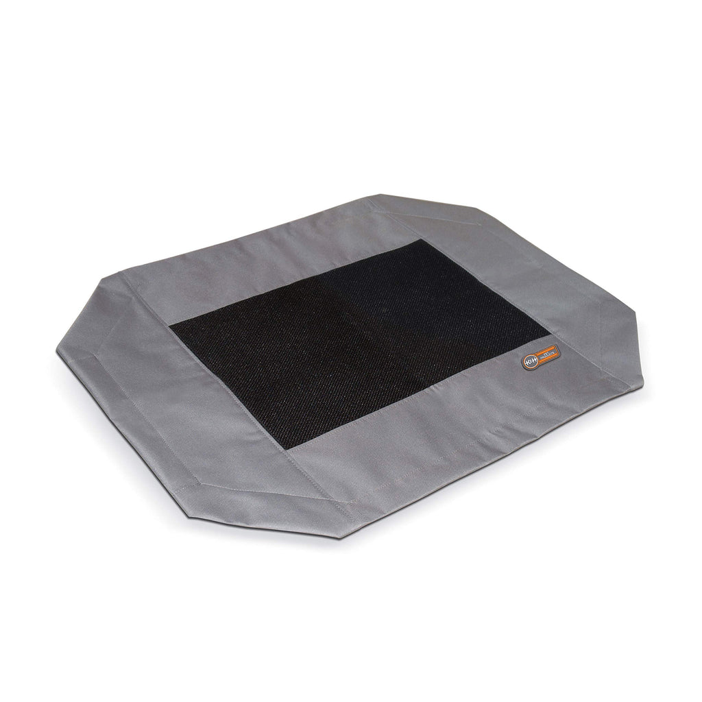 K&H Pet Products Medium Dog Cot Replacement Cover 32x25in Gray - Mesh Cooling, Heavy Denier, Machine Washable