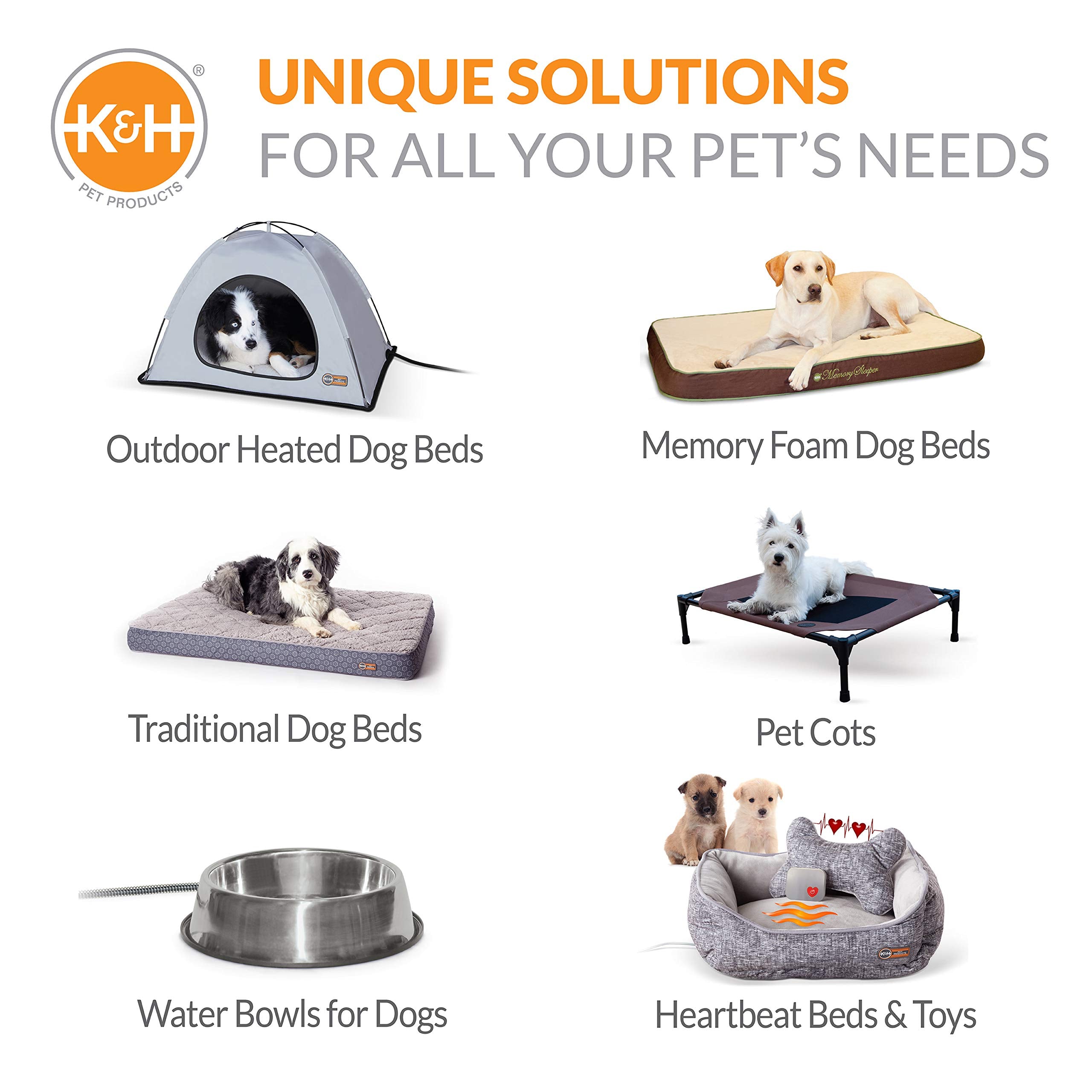 K&H Pet Products Self-Warming Dog Crate Pad - Medium 31x21in Gray, No Electricity Needed