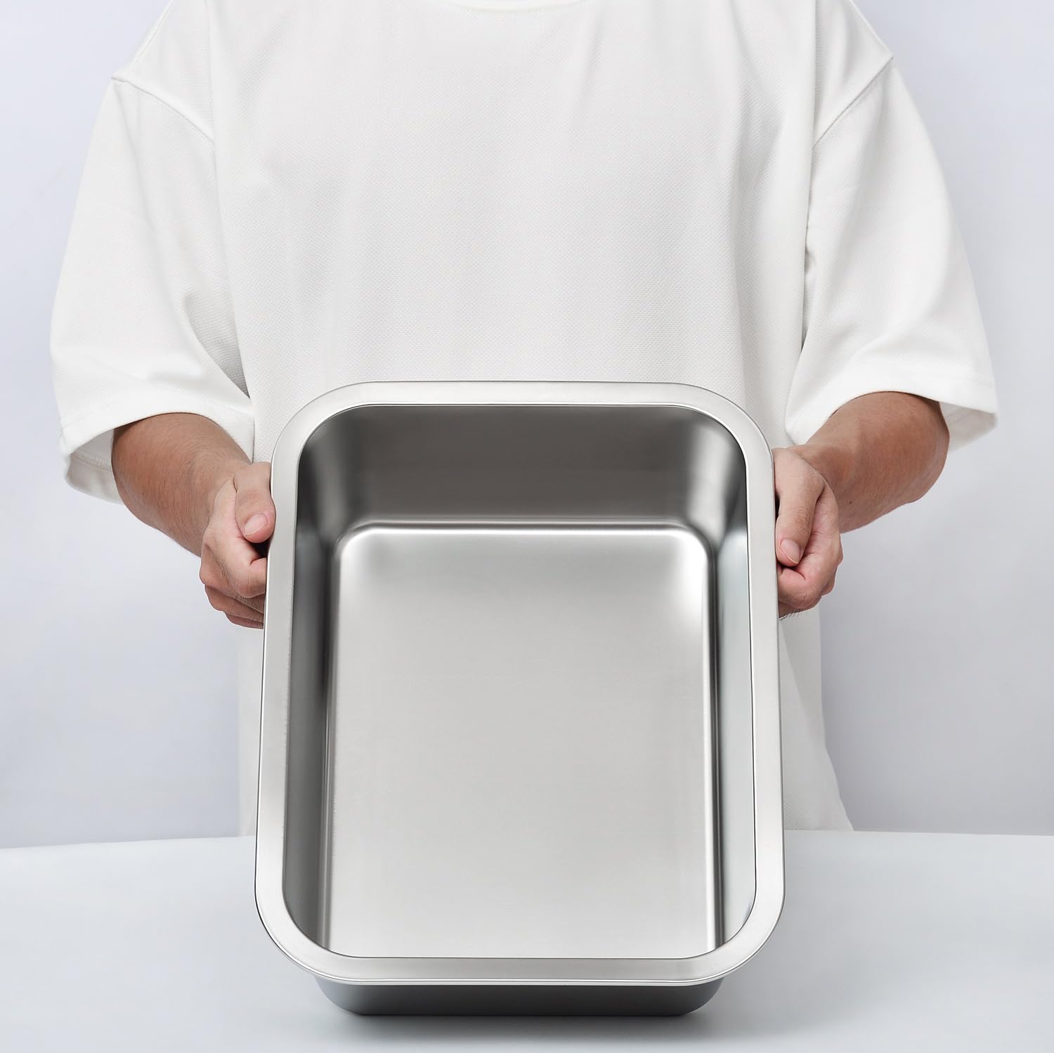 Kichwit 1.8 Gallon Extra Large Stainless Steel Dog Bowl – Dishwasher Safe, 14 x 10.5 x 4 Inches