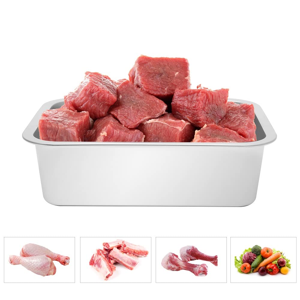 Kichwit 1.8 Gallon Extra Large Stainless Steel Dog Bowl – Dishwasher Safe, 14 x 10.5 x 4 Inches