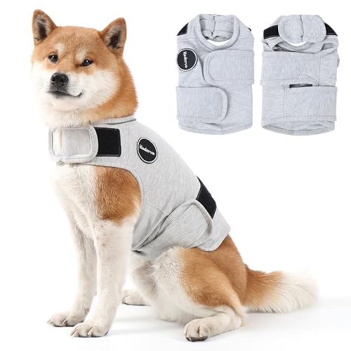 Kodervo Dog Anxiety Jacket - Calming Vest for Small Dogs (Chest 16 in) - Helps Relieve Fear of Thunder, Fireworks, Separation