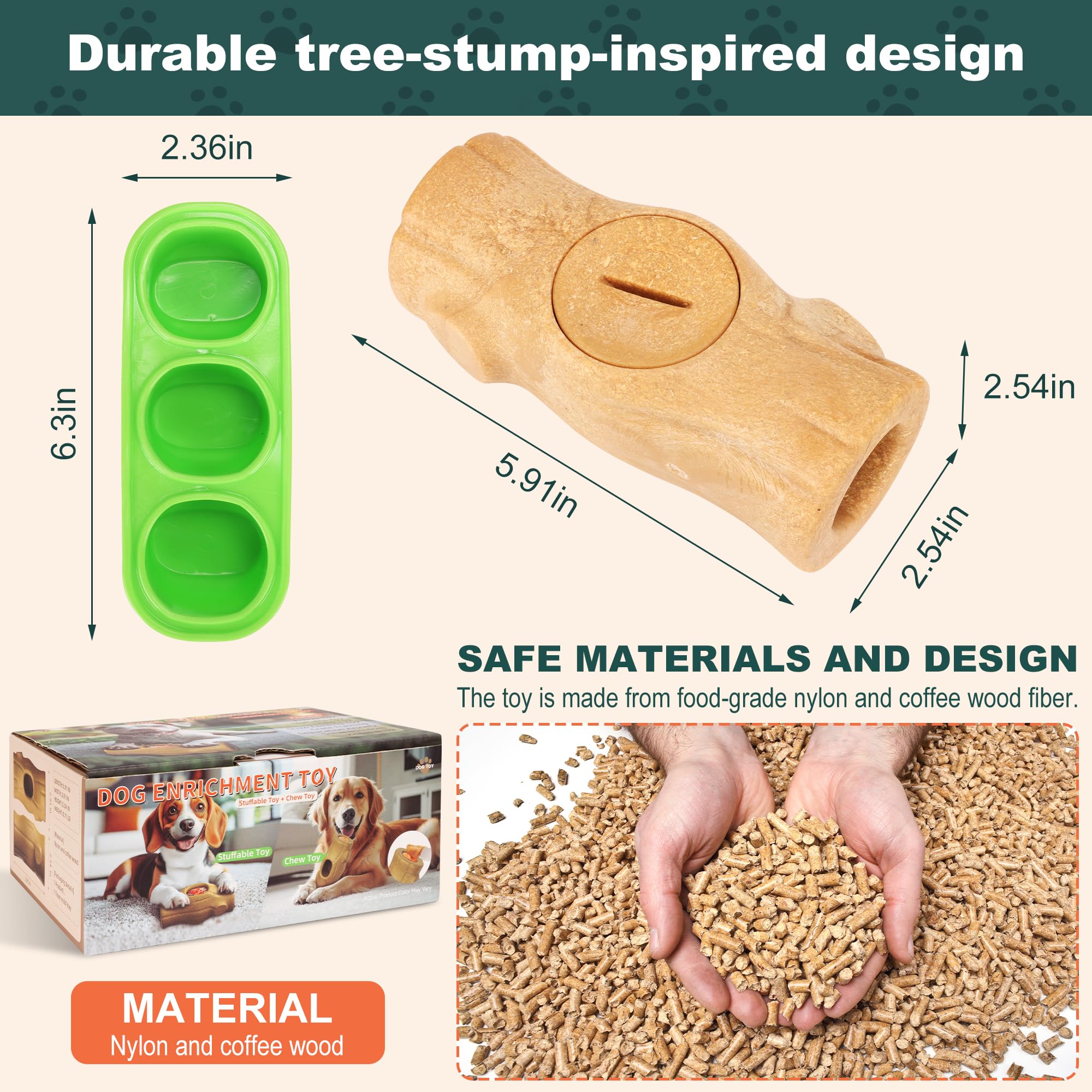 kogven Interactive Dog Toy for Aggressive Chewers – Frozen Treat Holder & Puzzle Feeder for Large/Medium Breeds