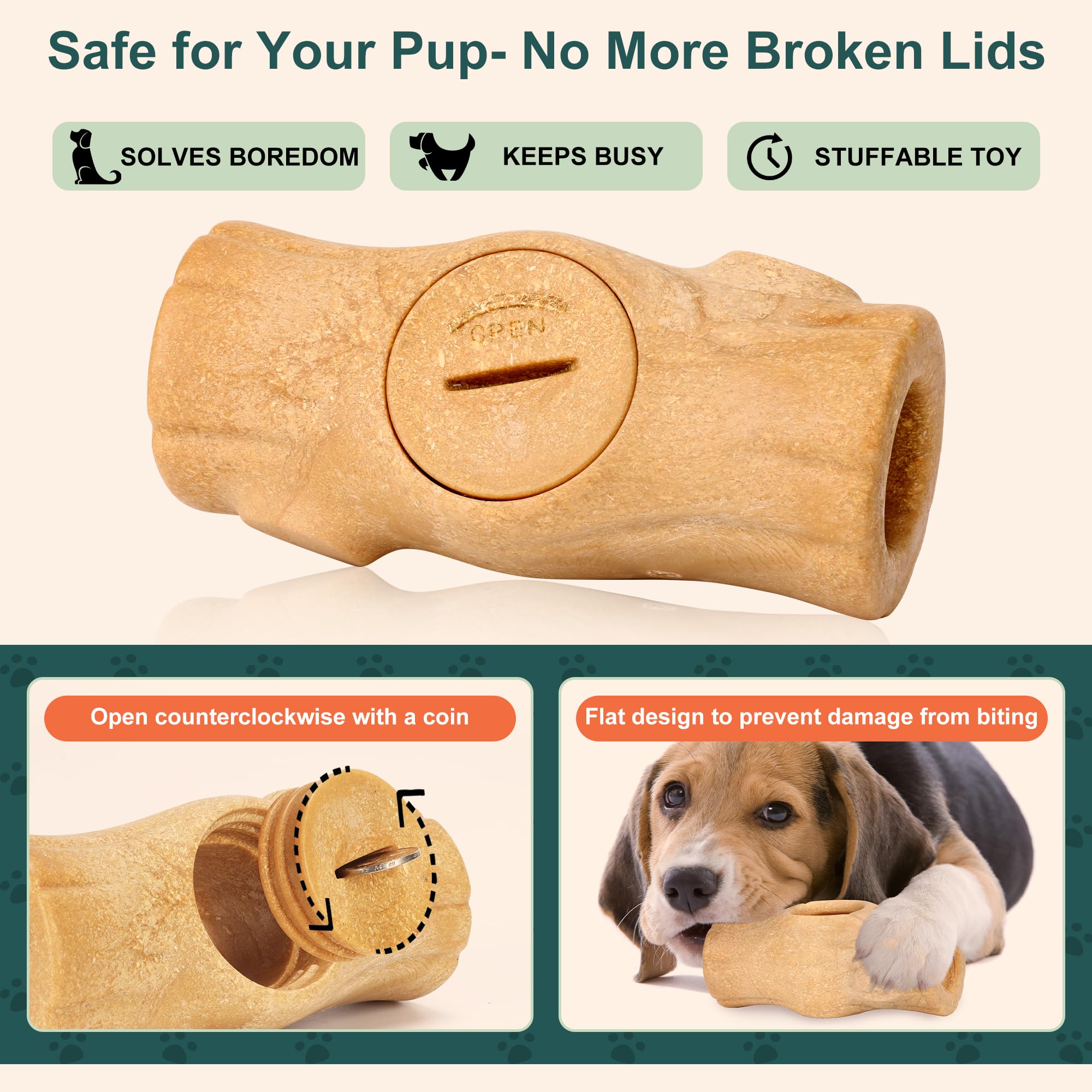 kogven Interactive Dog Toy for Aggressive Chewers – Frozen Treat Holder & Puzzle Feeder for Large/Medium Breeds